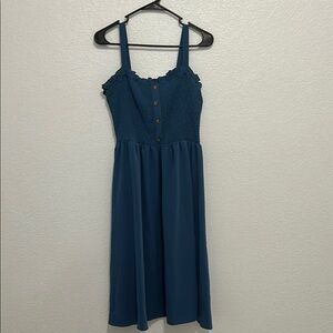 Elegant Blue Sleeveless Dress